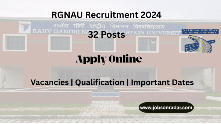 RGNAU Recruitment 2024