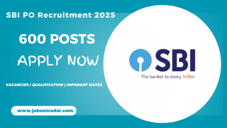 SBI PO Recruitment 2025