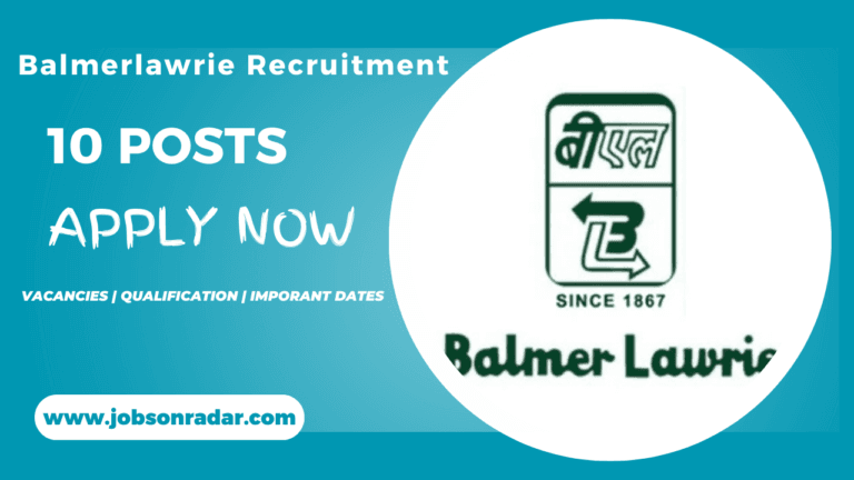 Balmer Lawrie Recruitment 2025