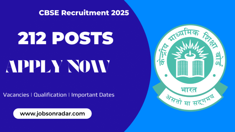 CBSE Recruitment 2025