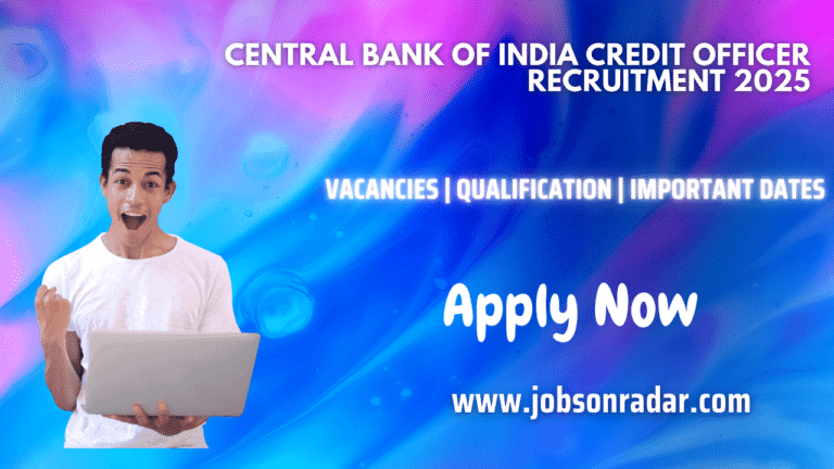 Central Bank of India Credit Officer Recruitment 2025