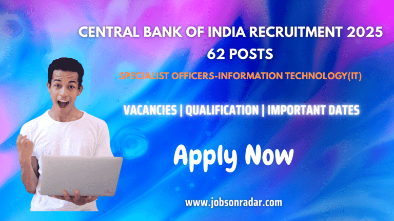 Central Bank of India Recruitment 2025