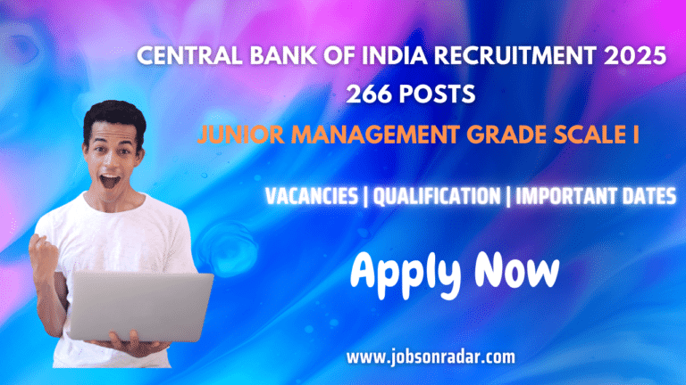 Central Bank of India Recruitment 2025