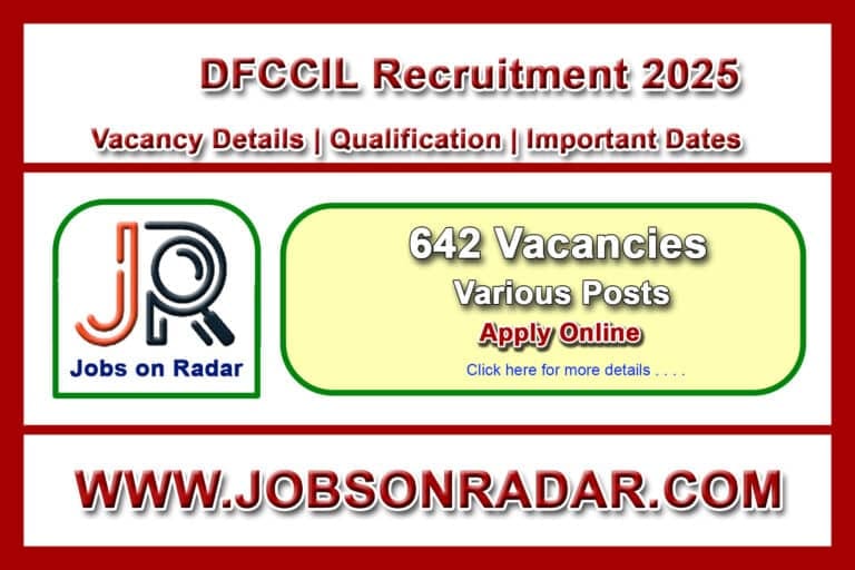 DFCCIL Recruitment 2025