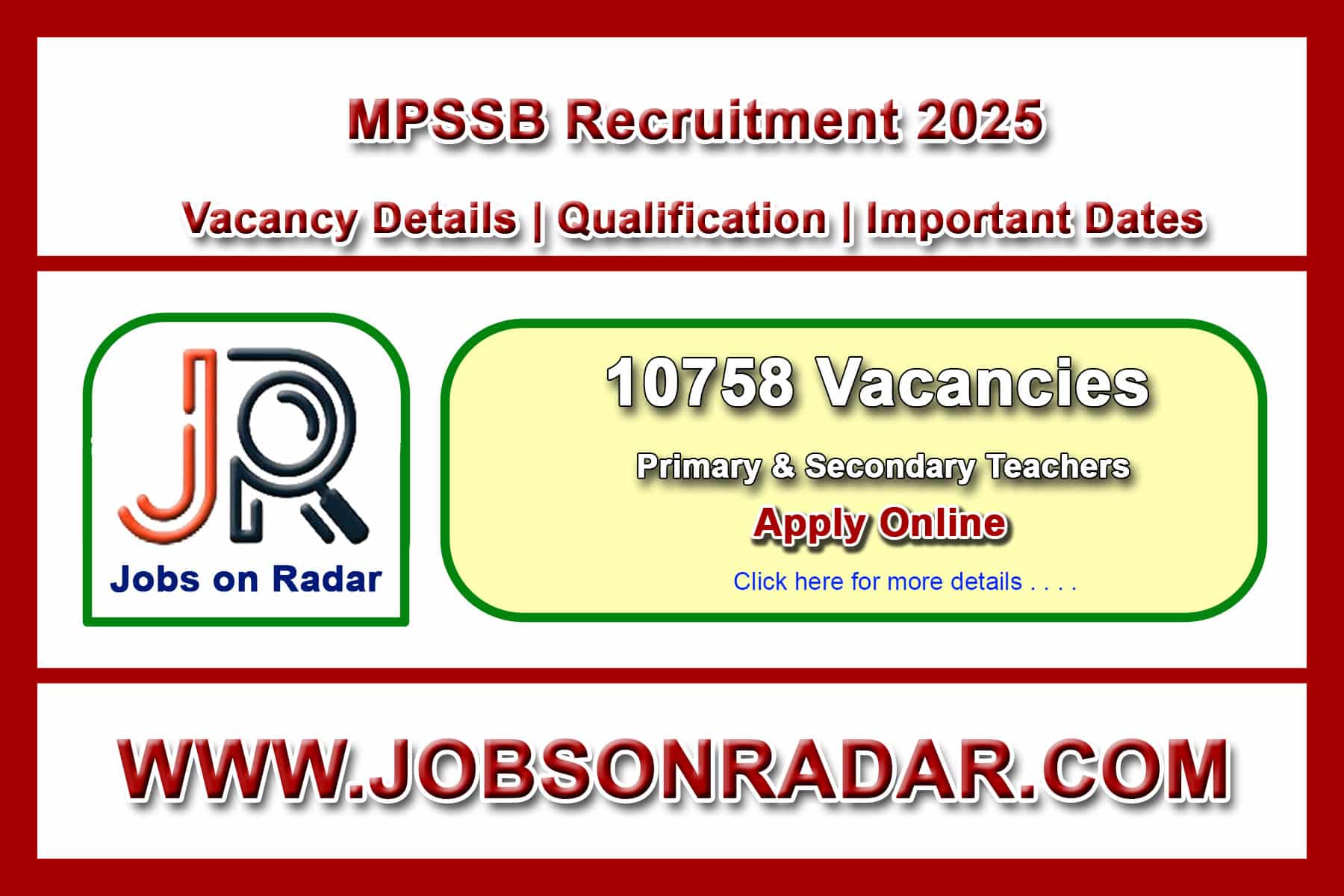 MPSSB Recruitment 2025