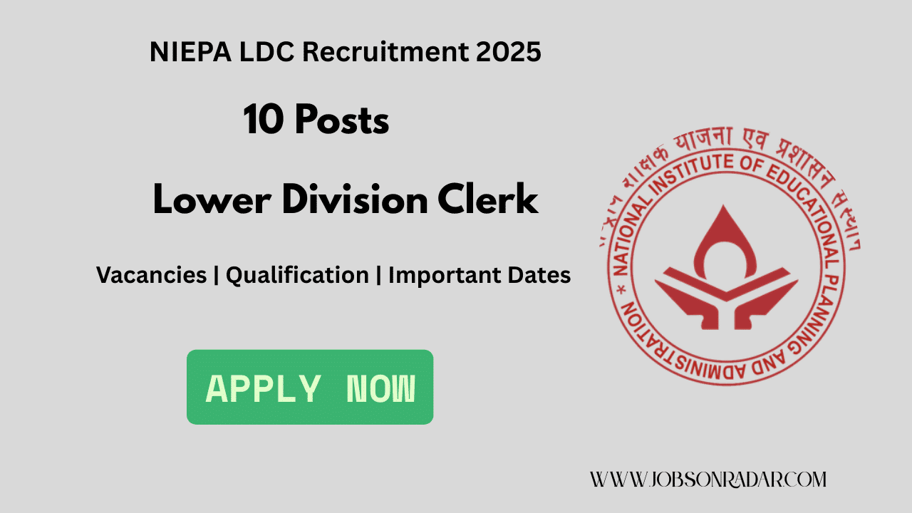 NIEPA LDC Recruitment 2025
