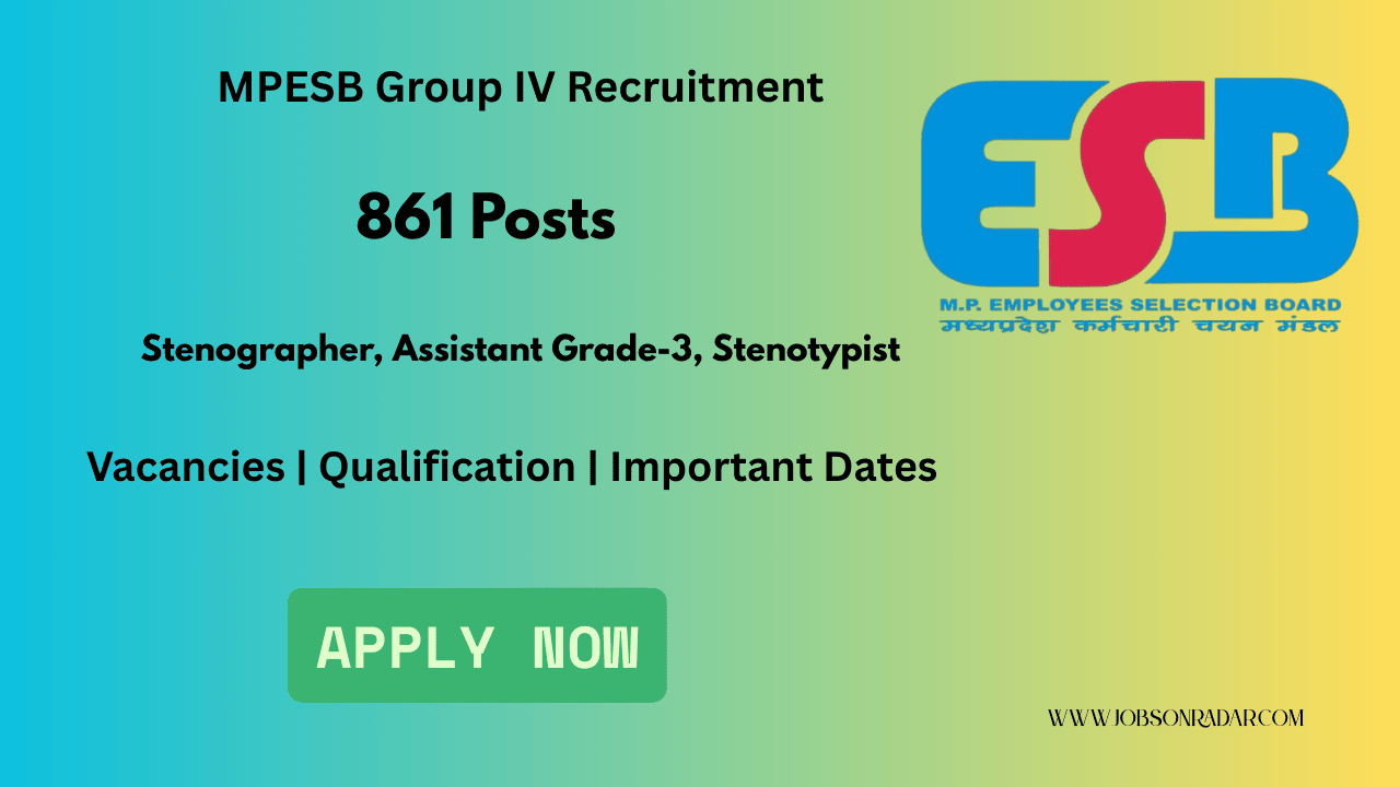 MPESB Group IV Recruitment