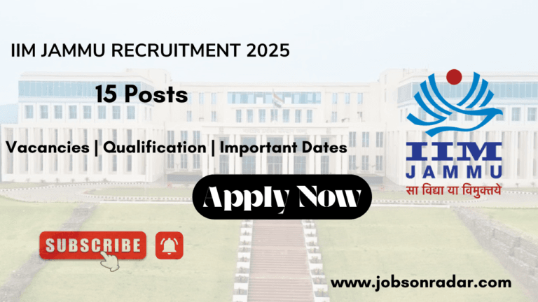 IIM Jammu Recruitment 2025