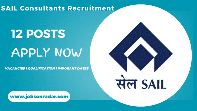 SAIL Consultants Recruitment 2025