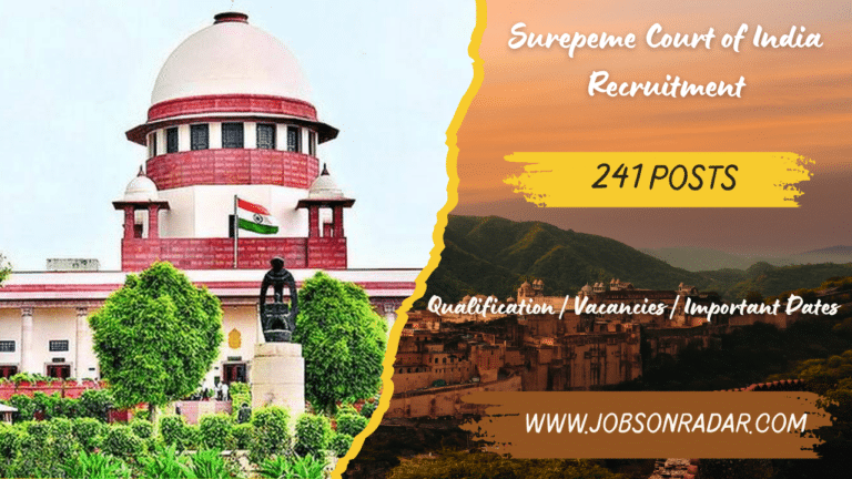 Supreme Court of India Recruitment 2025