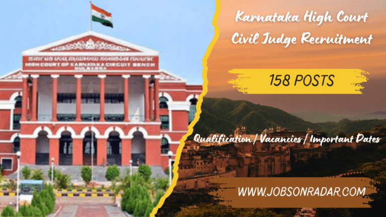 High Court of Karnataka Civil Judge Recruitment 2025