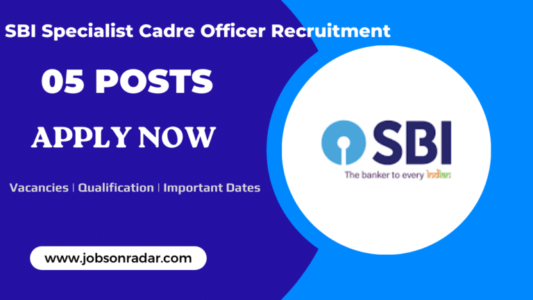 SBI Specialist Cadre Officer Recruitment 2025