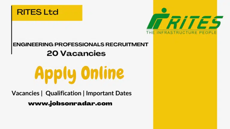 RITES Engineering Professionals Recruitment 2025